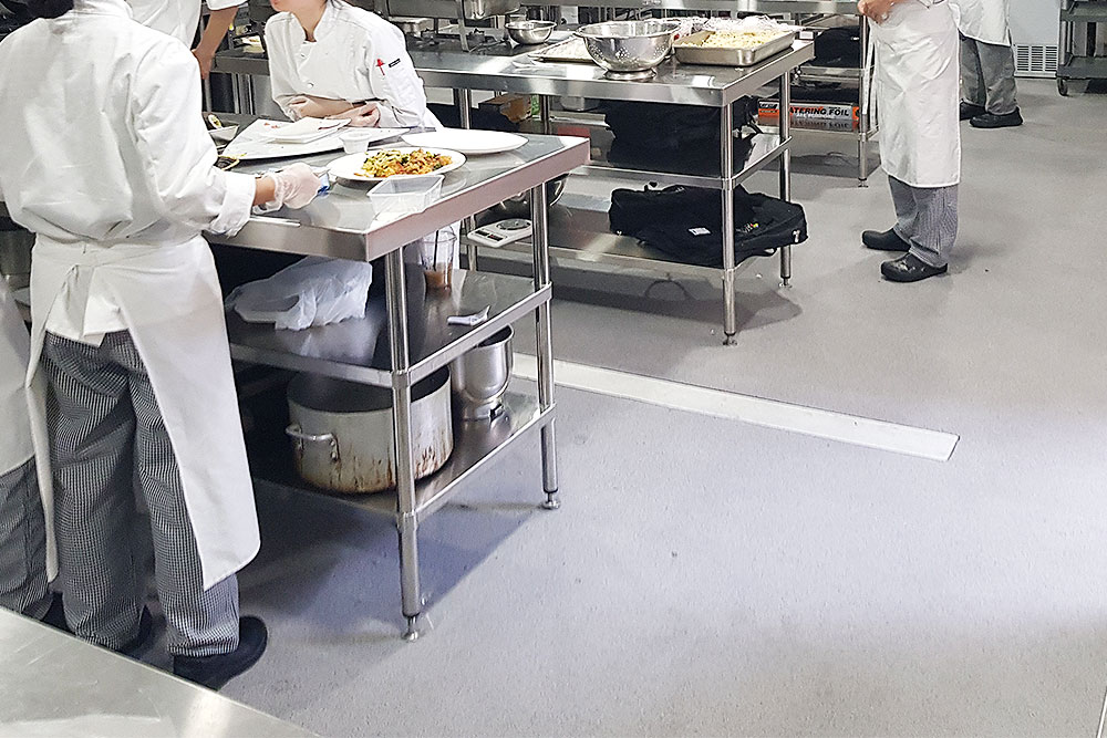 Commercial Kitchen Flooring In Use